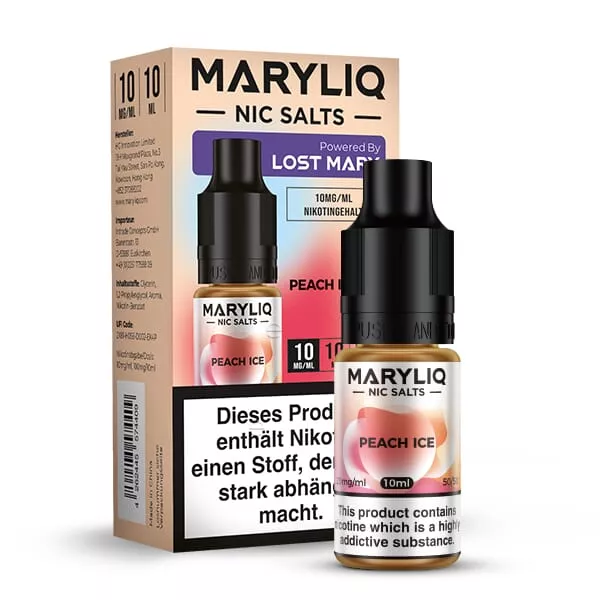 Maryliq Peach Ice - 10ml Nikotinsalz-Liquid