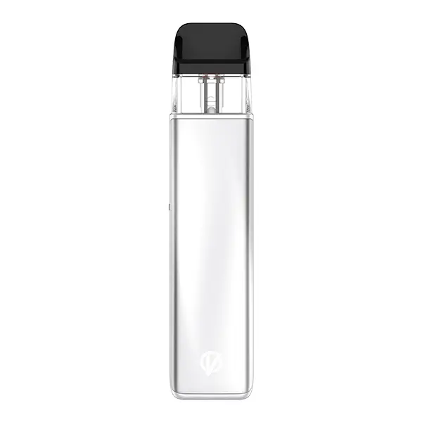 Vaporesso Xros 5 Mini Pod Kit in Weiß, transparentes schlankes Pod-System in Frontansicht