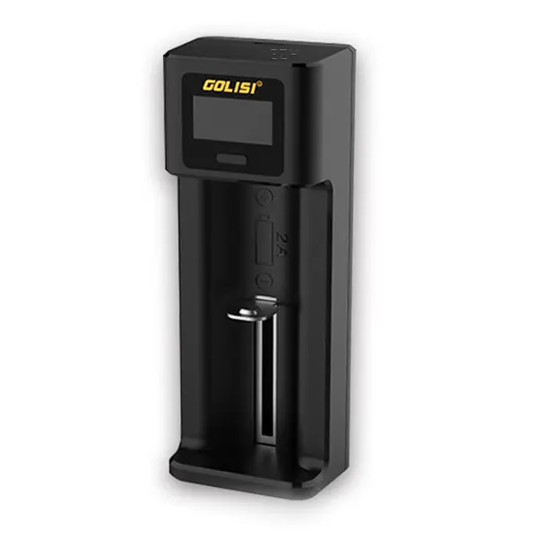 Golisi i1 Ladegerät schwarz mit LCD-Display, Einzelschacht, ohne Akku