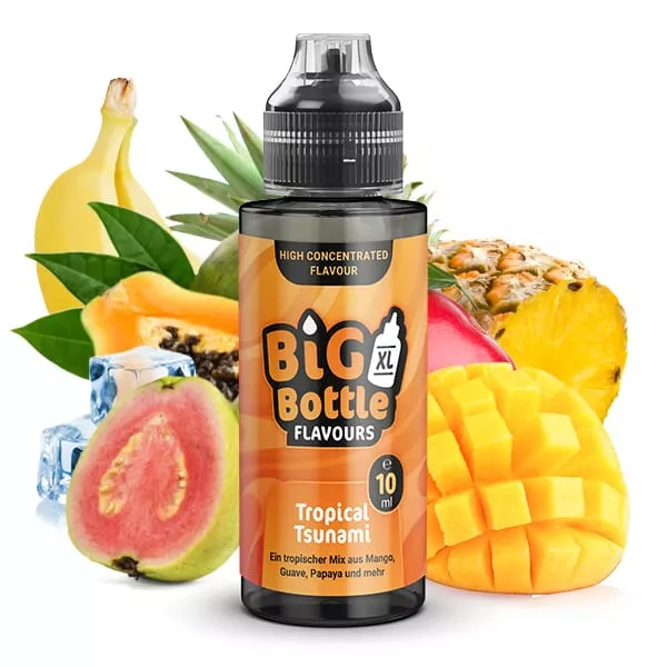 Big Bottle Tropical Tsunami Longfill 120ml – bunte Flasche mit Mango, Guave und Ananas