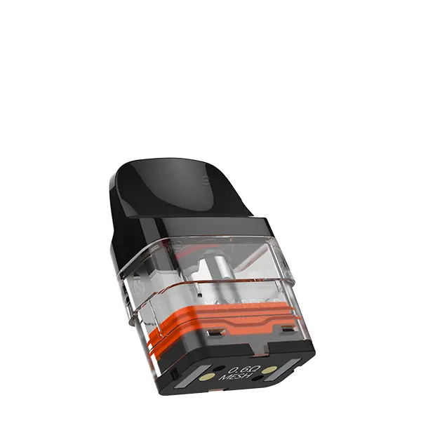 Vaporesso XROS Series Ersatz-Pod 2ml Corex 3.0, schwarzes Gehäuse, größerer transparenter Tank mit orangefarbenem Verdampferkopf