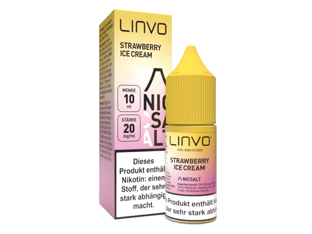 Linvo - Strawberry Ice Cream - 10ml Nikotinsalz-Liquid