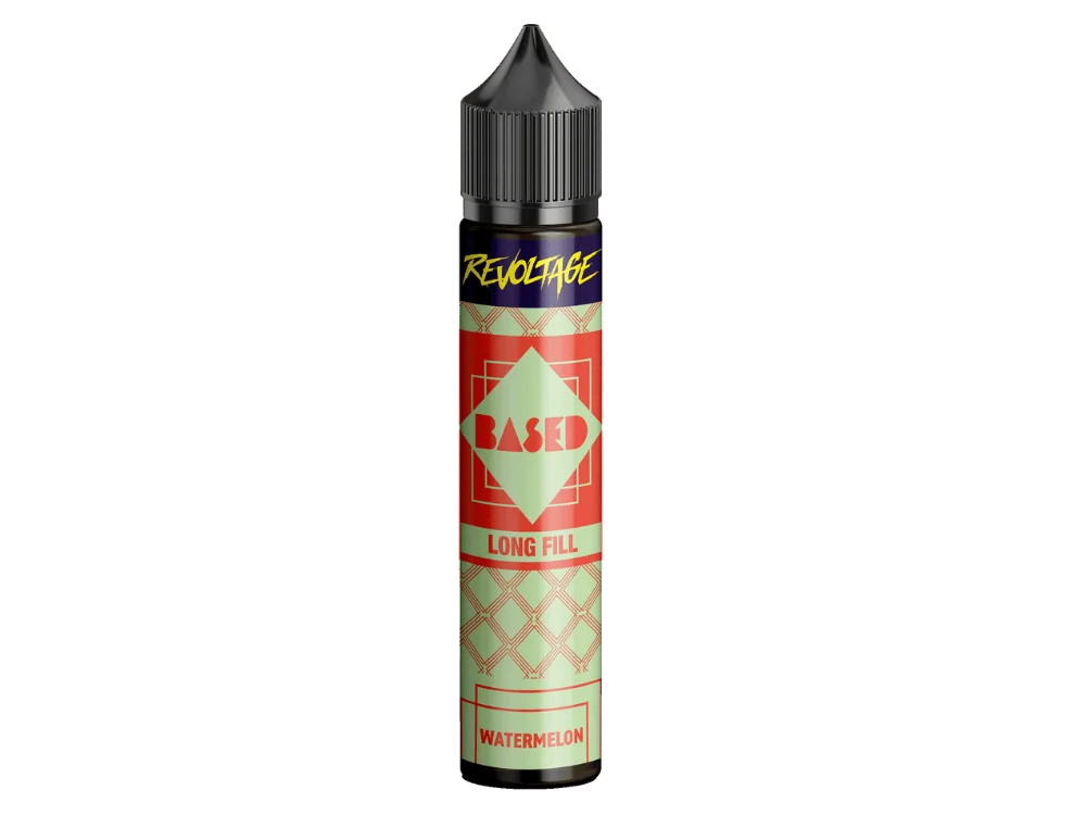 Revoltage Based Watermelon Longfill 20ml Flasche mit rot-grünem Retro-Etikett