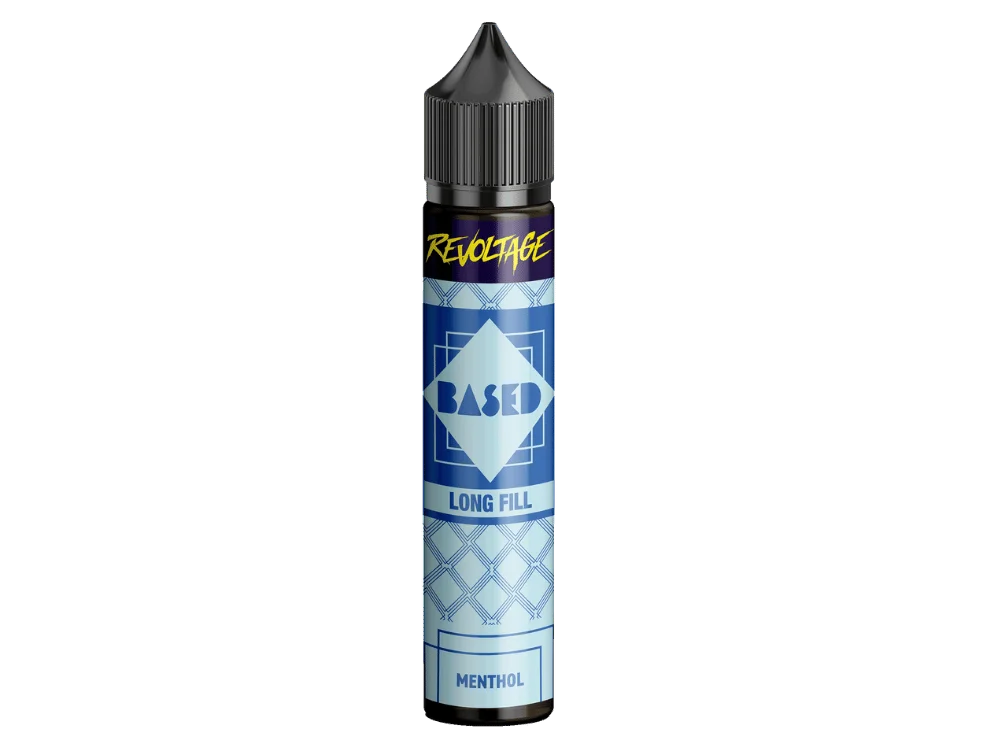 Revoltage Based Menthol Longfill in blauer 20-ml-Flasche mit geometrischem Rautenmuster