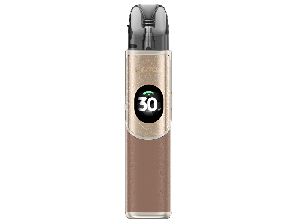 geekvape-wenax-q2-kit-braun_1000x750.png GeekVape Wenax Q2 Kit in Champagner-Beige – schlankes Pod-System mit 30W-Badge, Vorderansicht