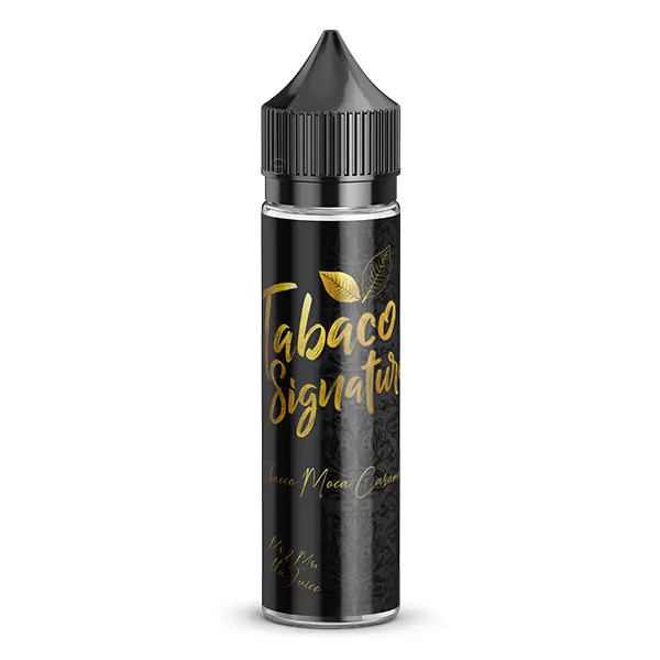 ladla-juice-tobacco-signature-tobacco-moca-caramel-aroma-2.jpg Lädla Juice Tabaco Signature Moca Caramel Longfill – schwarze 60ml Flasche mit goldener Aufschrift, Frontansicht