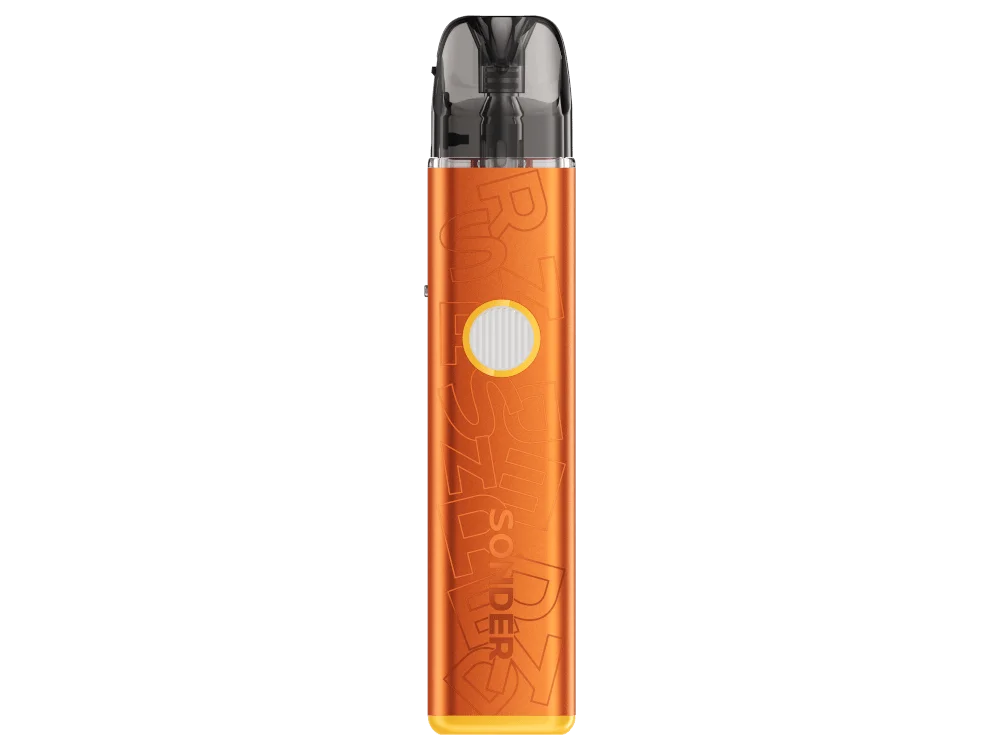 GeekVape Sonder Q3 Pod Kit in Orange – kompaktes Pod-System mit rundem Lufteinlass, Frontansicht