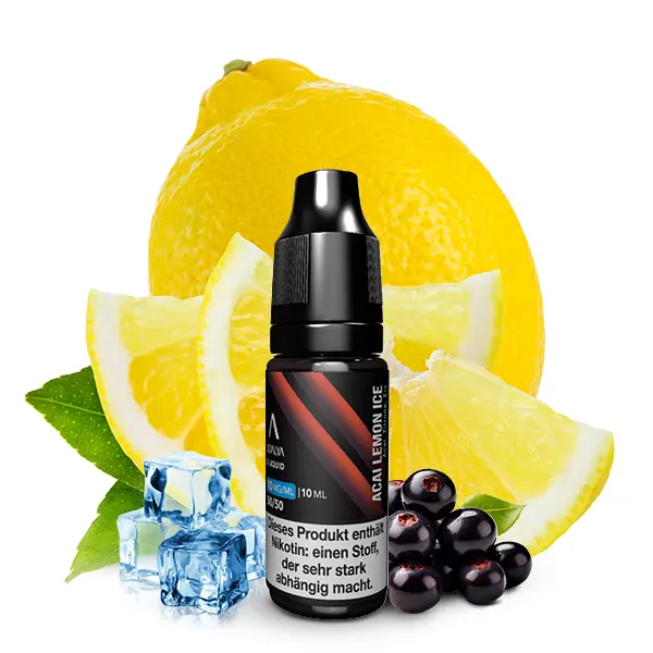 Adalya Acai Lemon Ice 10ml Nikotinsalz-Liquid – 10-ml-Flasche mit Zitrone, Acai-Beeren und Eiswürfeln