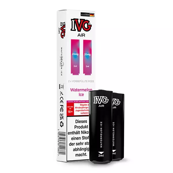 2x IVG Air Prefilled Pod - Watermelon Ice - 20mg/ml