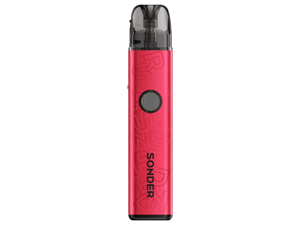 GeekVape Sonder Q3 Pod Kit in Rot – Pod-System mit Sonder-Schriftzug und ovalem Knopf, Frontansicht
