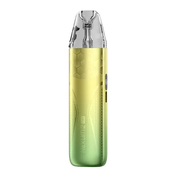 Oxva NeXlim 2 Mini Pod Kit in Gelb-Grün-Verlauf – kompaktes Pod-System mit transparentem Kartuschen-Aufsatz