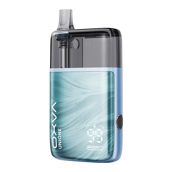 Oxva Unione Pod Kit in Türkisblau mit glänzendem Finish und LED-Display