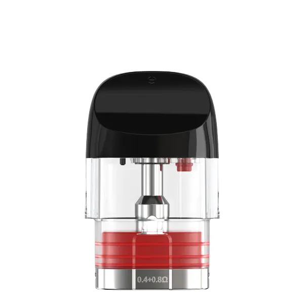 3x SMOK Novo 5 Ersatz-Pod 0.4/0.8 Ohm – transparente Pods mit schwarzem Deckel und rotem Coil-Bereich