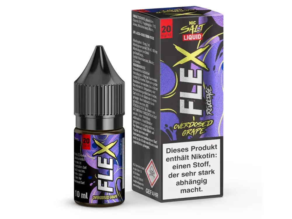 Flex - Overdosed Grape 10ml Nikotinsalz-Liquid