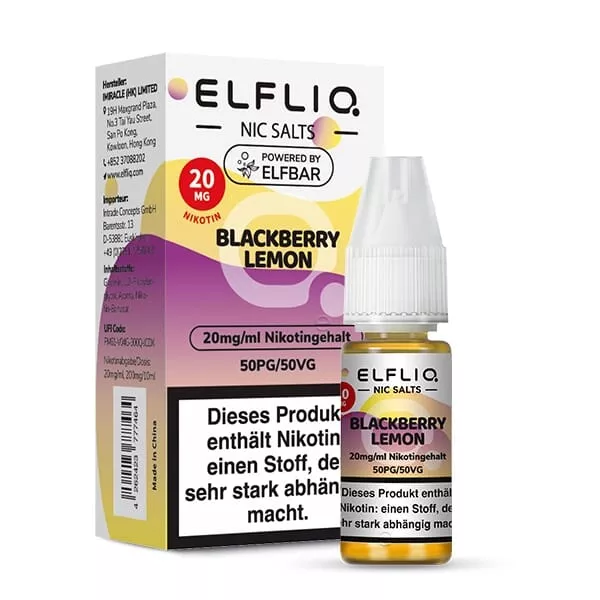 Elfliq Blackberry Lemon - 10ml Nikotinsalz-Liquid Elfliq Blackberry Lemon - 10ml Nikotinsalz-Liquid