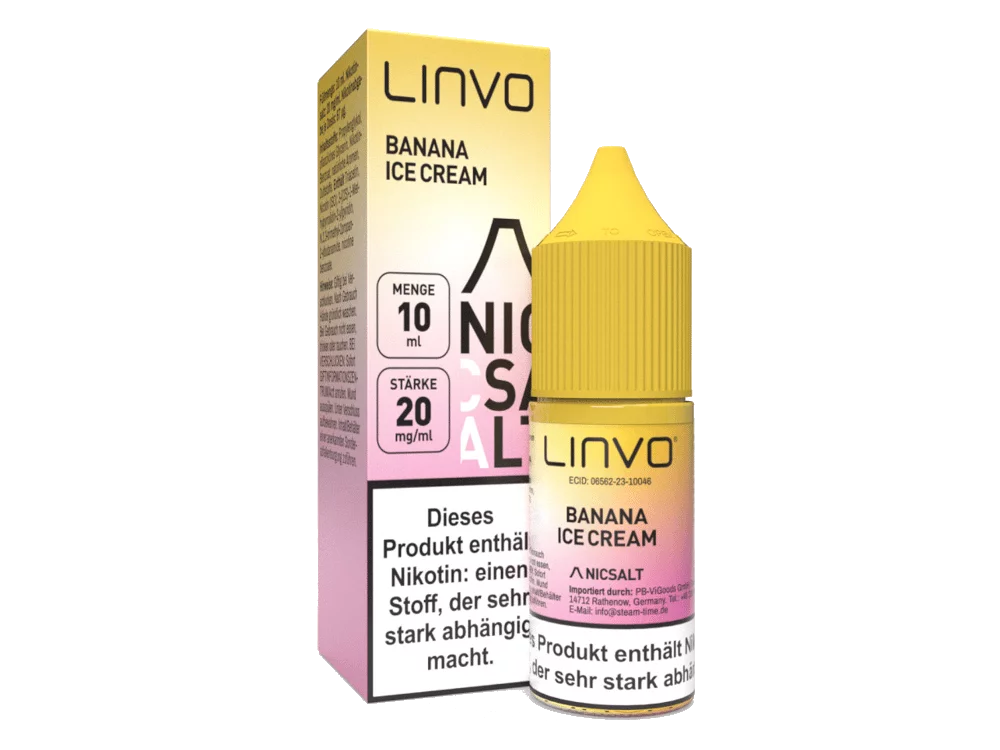 Linvo - Banana Ice Cream - 10ml Nikotinsalz-Liquid