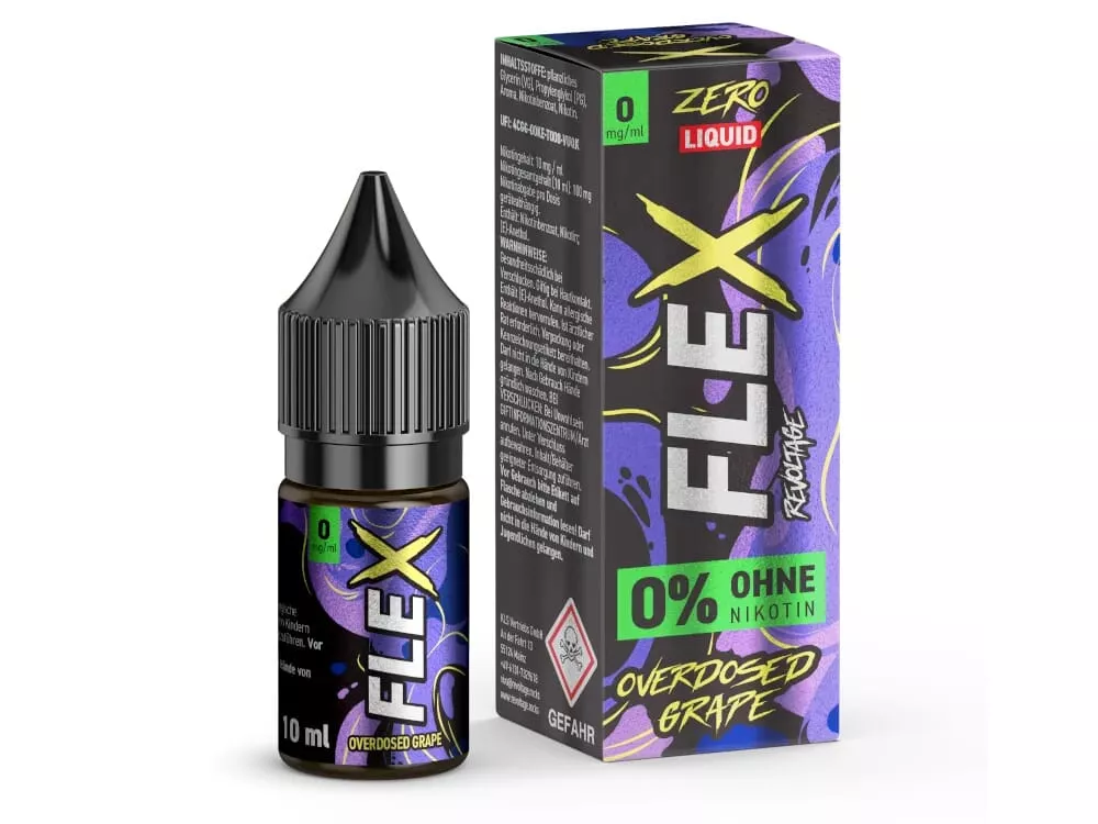 Flex - Overdosed Grape 10ml Nikotinsalz-Liquid