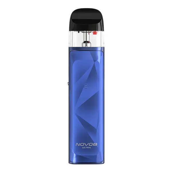 Smok Novo 6 Ultra Pod Kit in Blau mit geometrischem Rautenmuster, Frontansicht