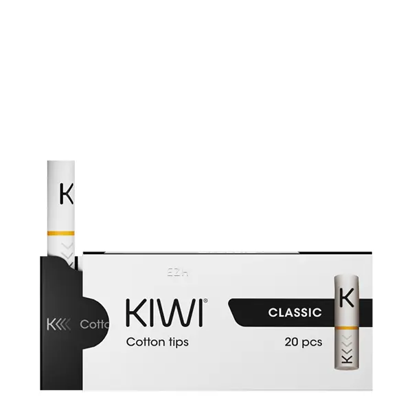 Kiwi Cotton Tips Classic Filter 20 Stück – Mundstücke in Packung, E-Zigarette Filterhülsen