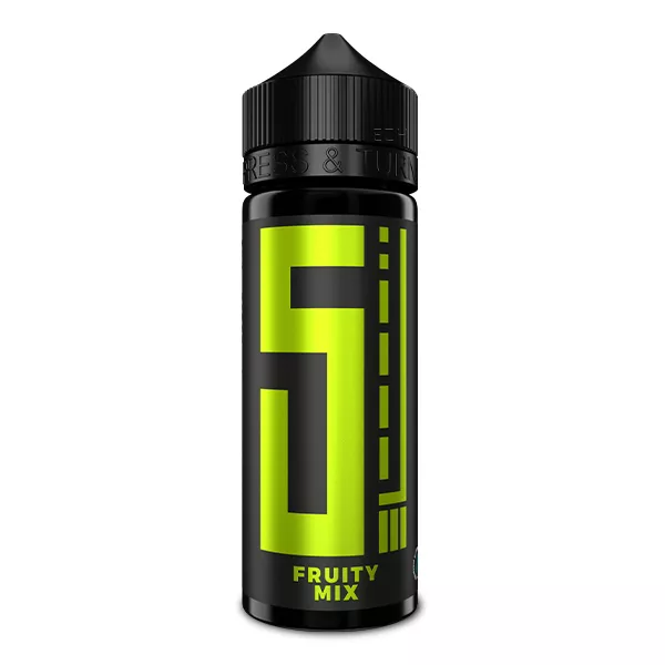 5 Elements Fruity Mix Longfill 120ml Flasche in Schwarz-Grün Frontansicht