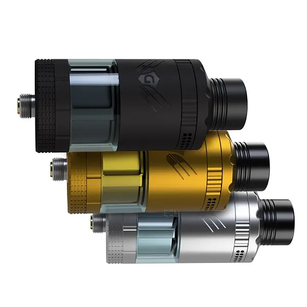 IMIST Gryphus RDL RTA Selbstwickler Tank in drei Farben Schwarz, Gold und Silber nebeneinander