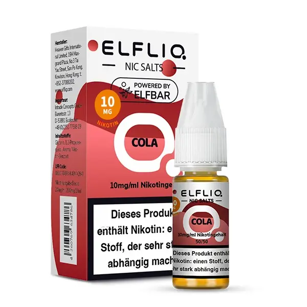 source116412.jpg Elfliq Cola Nikotinsalz-Liquid 10ml Flasche mit roter Verpackung, 10mg, von Elfbar