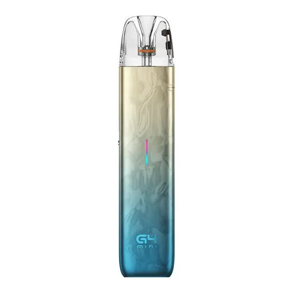 Uwell Caliburn G4 Mini Pod Kit in Gold-Blau-Farbverlauf mit transparentem Pod