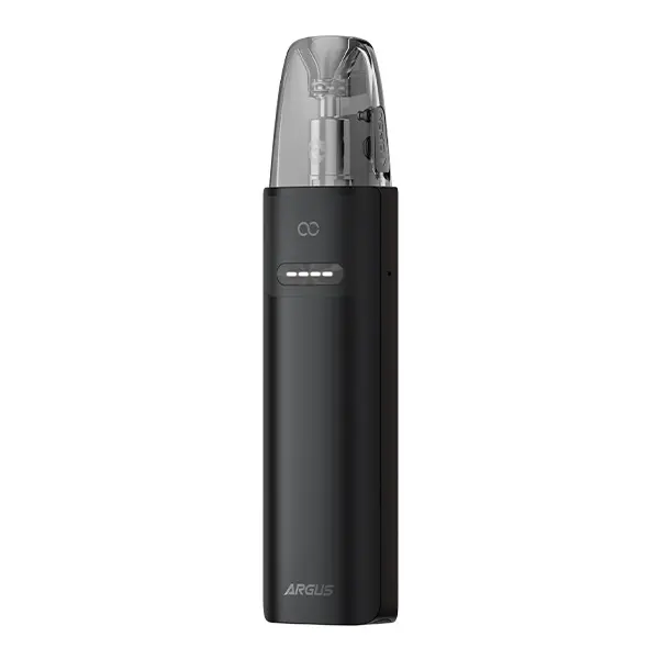 VooPoo Argus G4 Mini Pod Kit in Schwarz – schlankes Pod-System mit aufgesetztem Pod, Vorderansicht