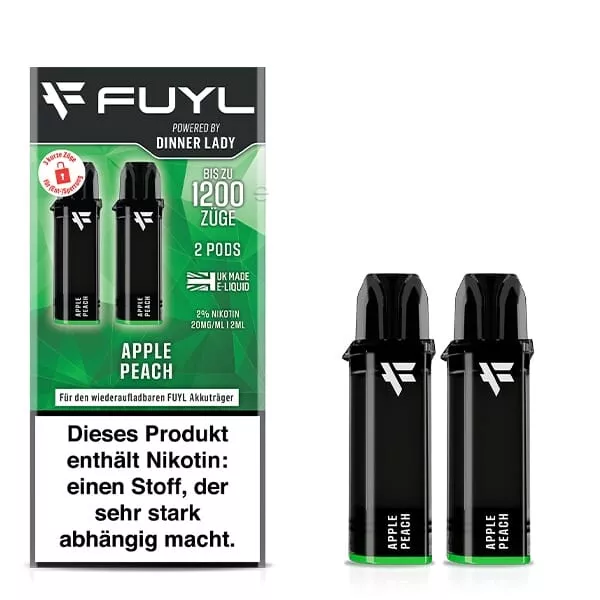 2x Fuyl by Dinner Lady Prefilled Pod - Apple Peach 20mg/ml 2x Fuyl by Dinner Lady Prefilled Pod - Apple Peach 20mg/ml