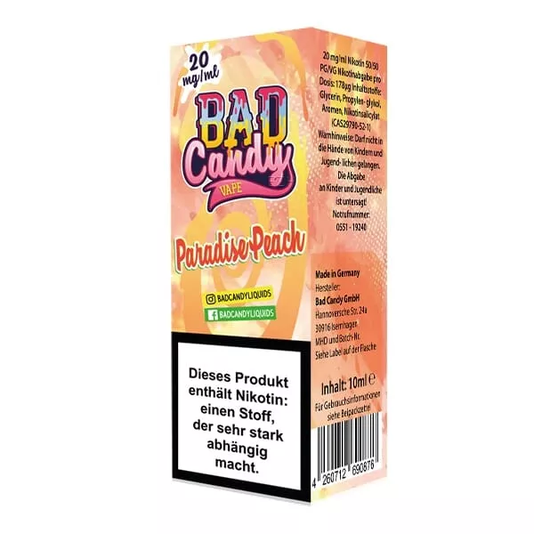 Paradise Peach - 10ml Nikotinsalz-Liquid Paradise Peach - 10ml Nikotinsalz-Liquid