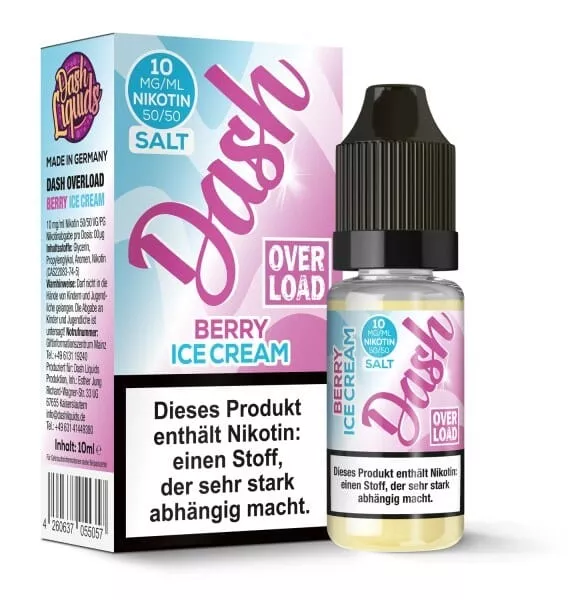 Dash Overload - Berry Ice Cream - 10ml Nikotinsalz-Liquid