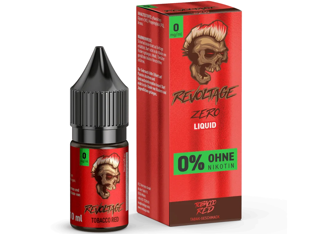 Revoltage Tobacco Red 10ml Hybrid-Nikotinsalz-Liquid – rote Schachtel mit Flasche, Tabak-Geschmack