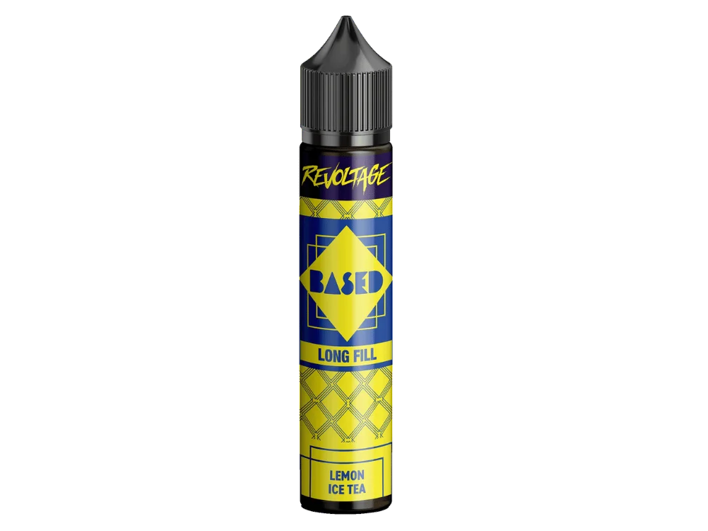 Revoltage Based Lemon Ice Tea Longfill in gelber 20-ml-Flasche mit Based-Logo