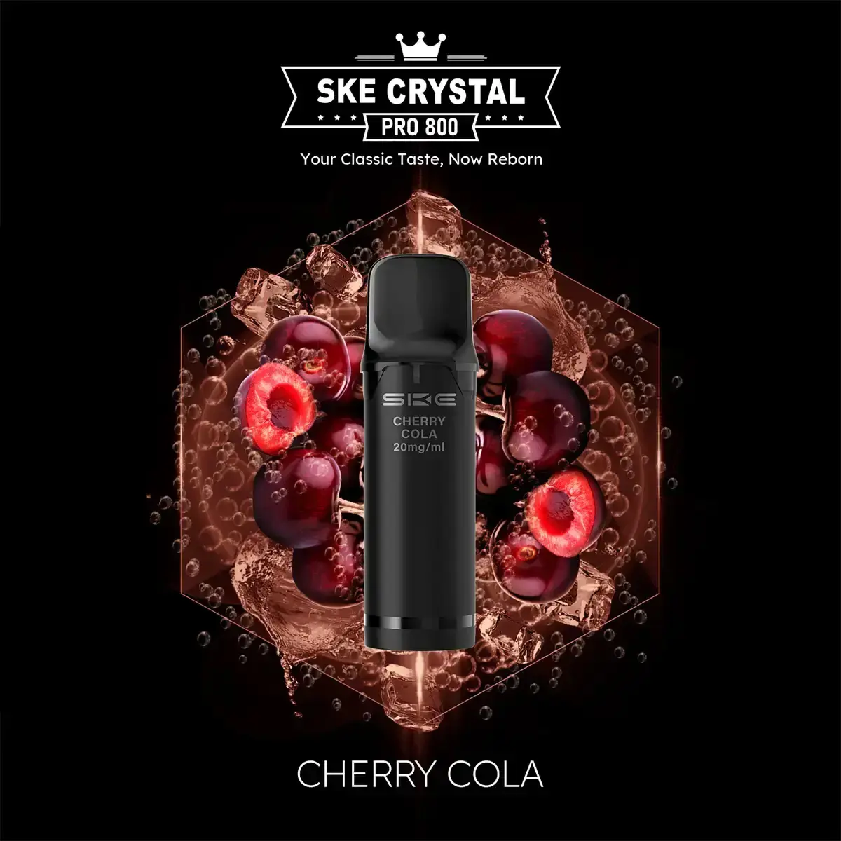 2x SKE - Crystal 800 Pro Prefilled Pod - Cherry Cola