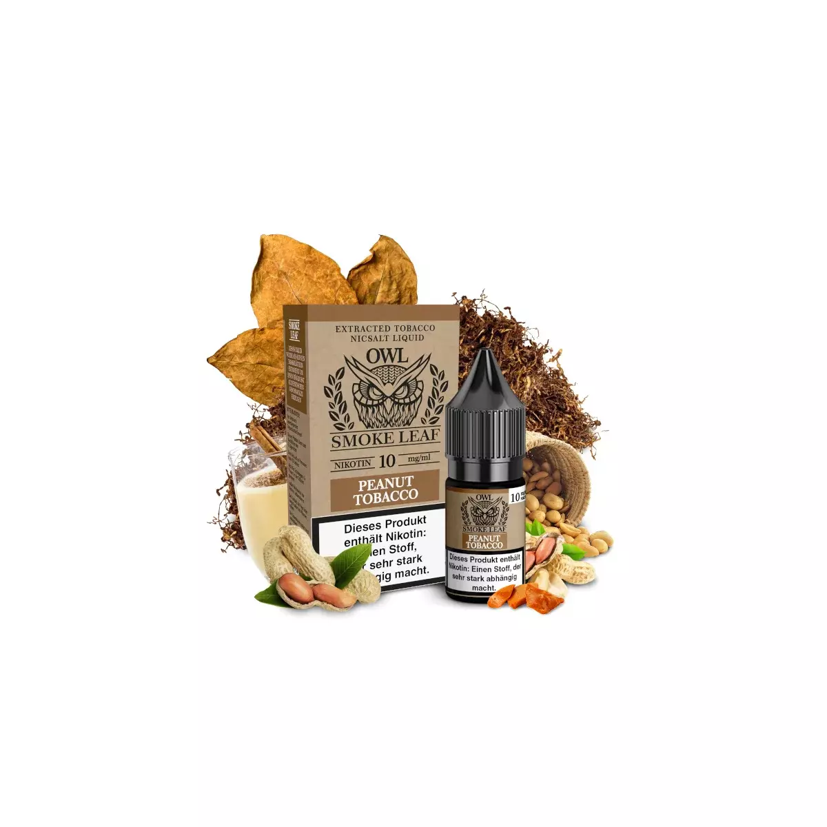 Smoke Leaf - Peanut Tobacco - 10ml Nikotinsalz-Liquid