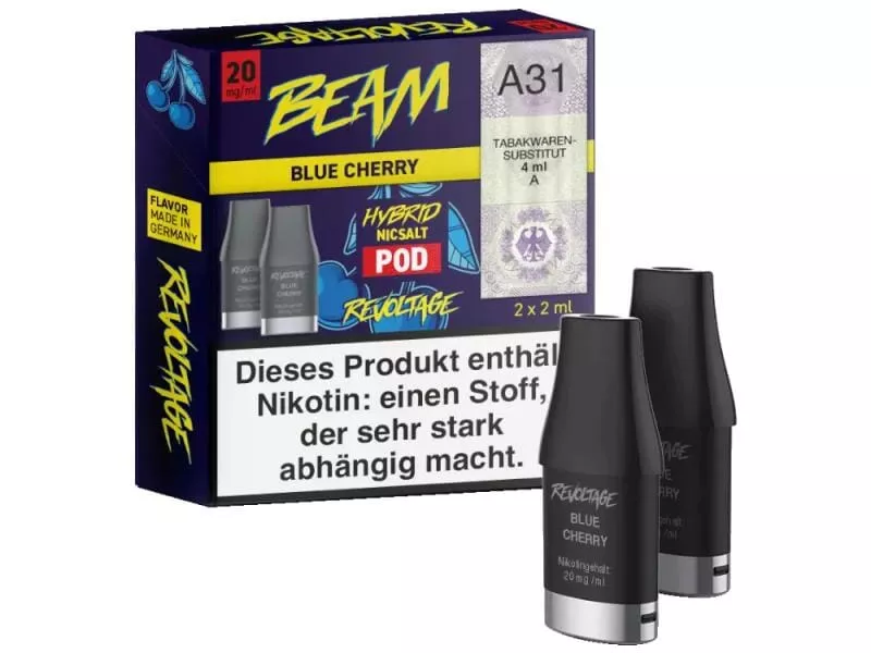 2x Revoltage Beam Prefilled Pod - Blue Cherry 2x Revoltage Beam Prefilled Pod - Blue Cherry