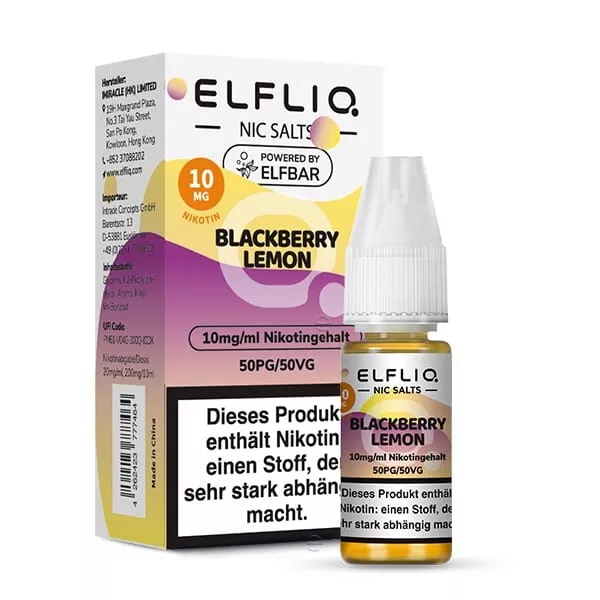 Elfliq Blackberry Lemon - 10ml Nikotinsalz-Liquid Elfliq Blackberry Lemon - 10ml Nikotinsalz-Liquid