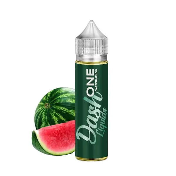 Dash Liquids Dash One Watermelon Longfill – 60ml Flasche mit grünem Etikett und Wassermelonenmotiv