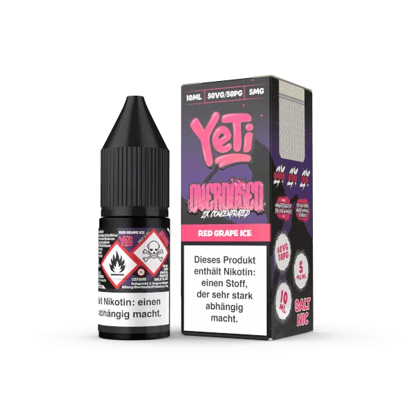 Yeti Overdosed - Red Grape Ice - 10ml Nikotinsalz-Liquid