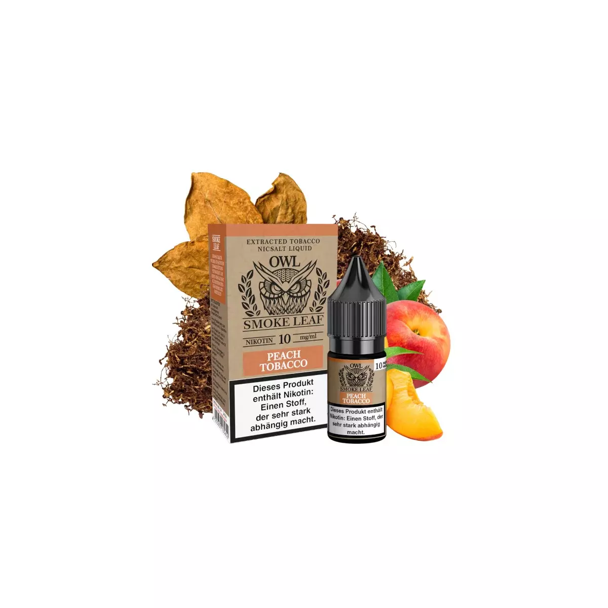 Smoke Leaf - Peach Tobacco - 10ml Nikotinsalz-Liquid