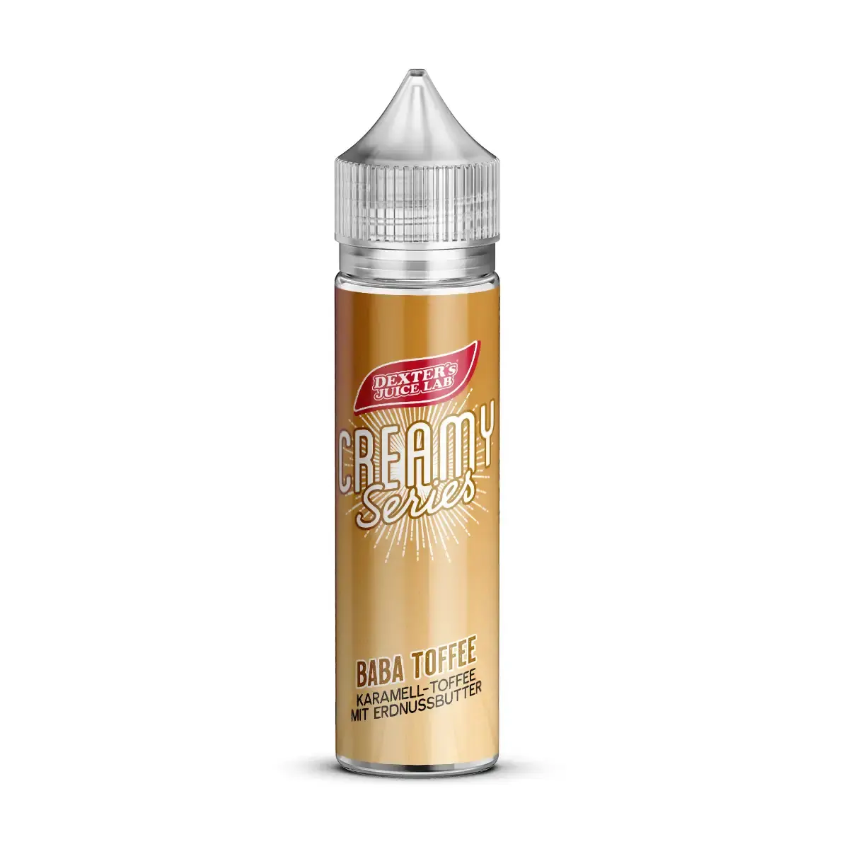 Dexters Juice Lab Creamy Series Baba Toffee Longfill 60-ml-Flasche mit goldenem Etikett