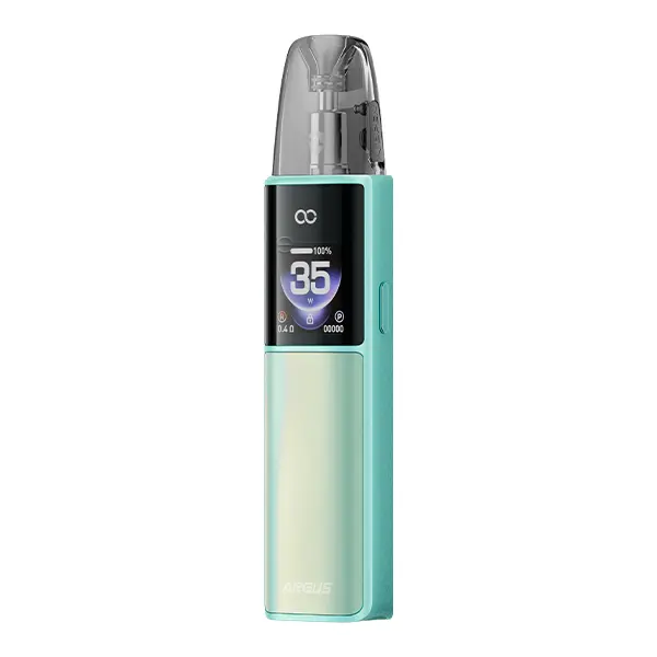 VooPoo Argus G4 Pod Kit in Mintgrün mit Display, Frontalansicht