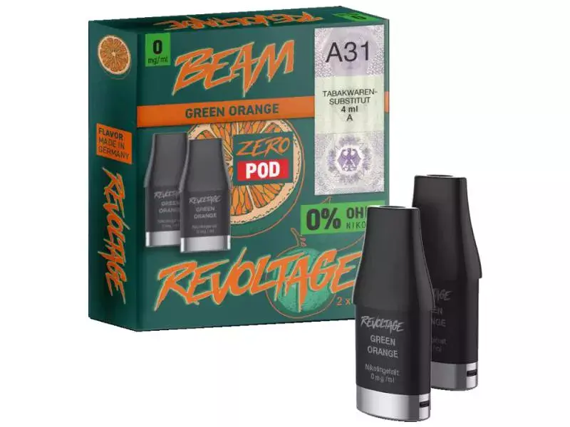 2x Revoltage Beam Prefilled Pod - Green Orange
