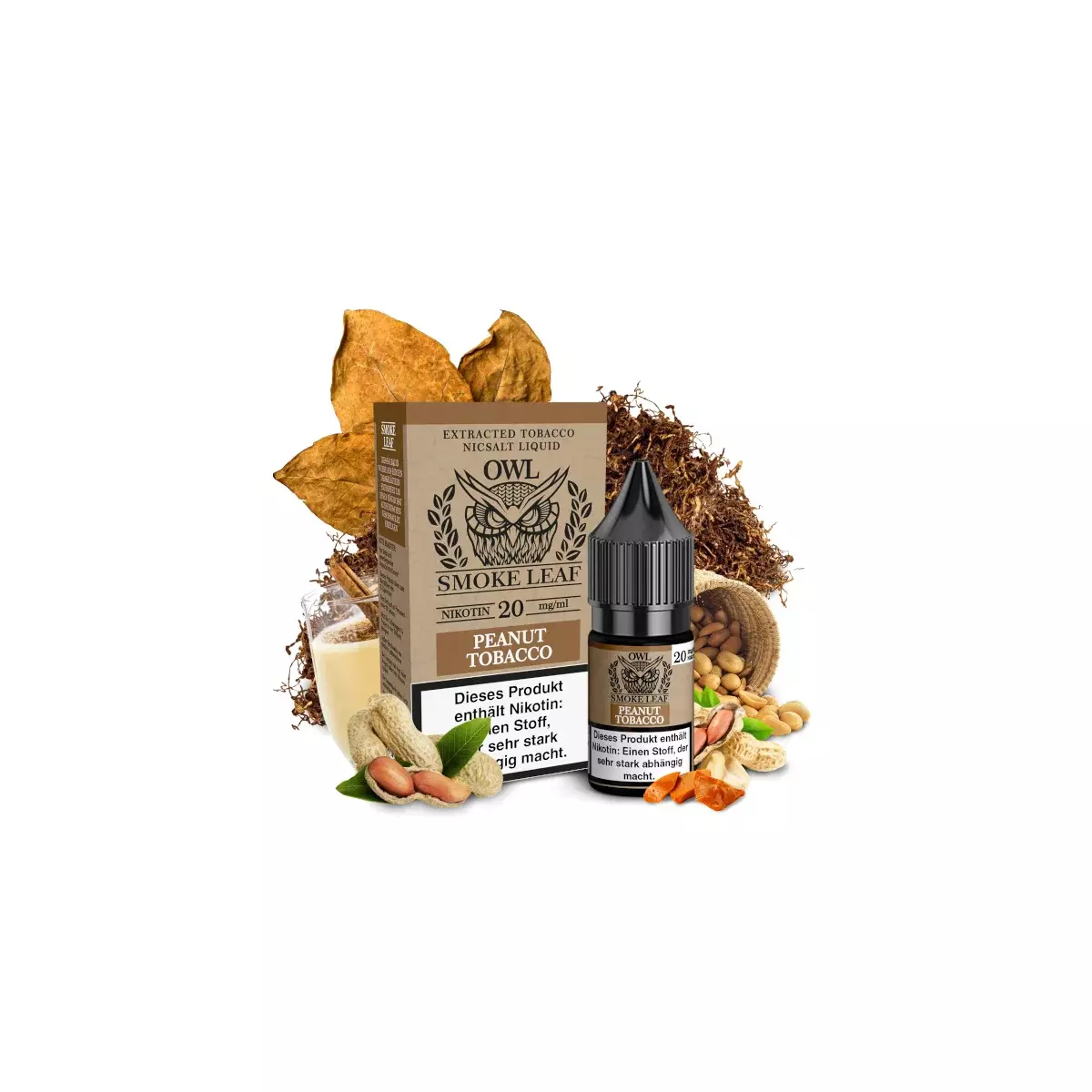 Smoke Leaf - Peanut Tobacco - 10ml Nikotinsalz-Liquid