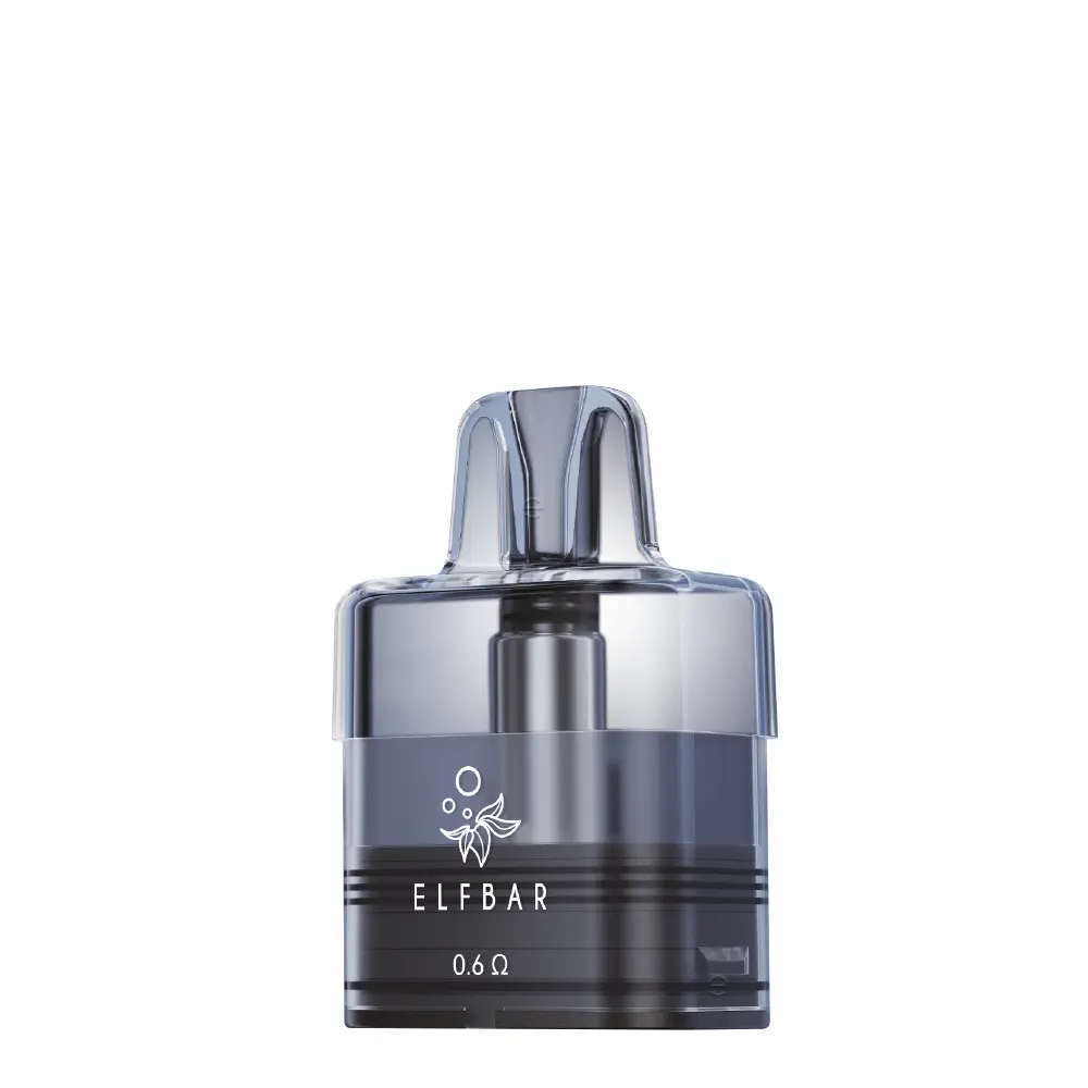 Elfbar ELFX Mega Ersatz-Pod 10ml einzeln, transparenter grauer Pod in Frontansicht