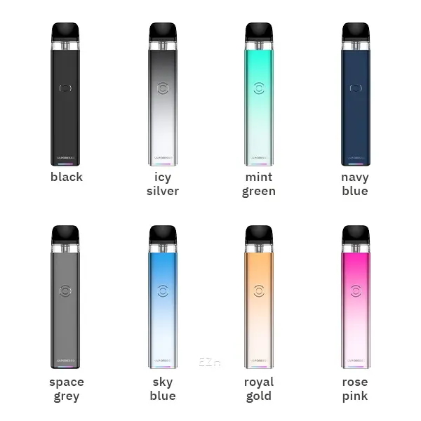 Vaporesso XROS 3 Pod Kit E-Zigarette Farbübersicht: alle 8 Varianten – Black, Icy Silver, Mint Green, Navy Blue, Space Grey, Sky Blue,