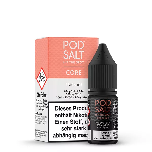 PodSalt - Peach Ice - 10ml Nikotinsalz-Liquid