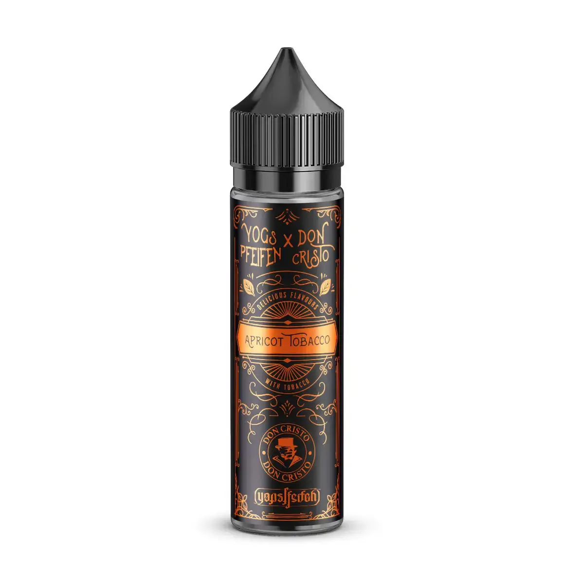 Don Cristo X Yogs Pfeifen Apricot Tobacco Longfill 60ml Flasche in bronzebraunem Tabak-Design