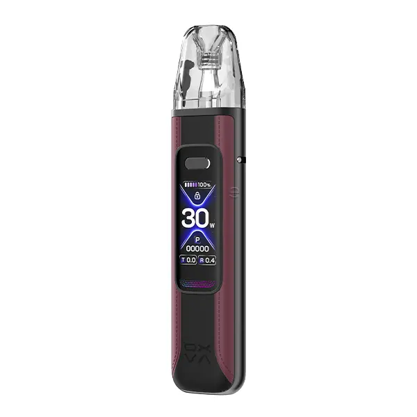 Oxva Xlim Pro 3 Kit in Weinrot, Akkuträger mit Pod und OLED-Display, Frontansicht