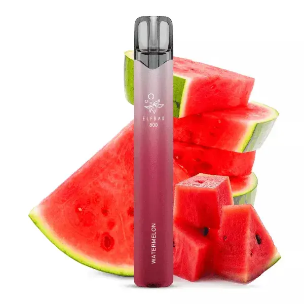 Elfbar 800 Einweg E-Zigarette in Rot-Pink mit Wassermelone-Motiv, Watermelon, 20 mg/ml